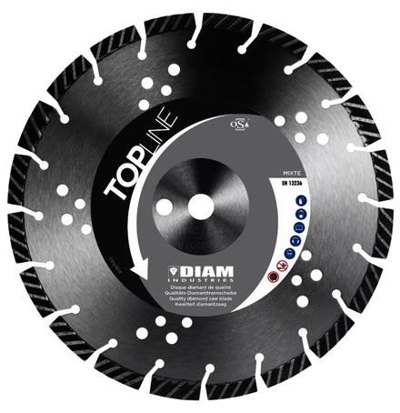 DISQUE DIAMANT MIXTE MX90 Ø350 MM ALÉSAGE 20MM ACIER/BÉTON/ASPHALTE DIAM INDUSTRIE