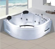 Charger l&#39;image dans la galerie, Nouveau Design baignoire avec oreiller à trois côtés jupe baignoires balnéo massage bain à remous spa extérieur piscine
