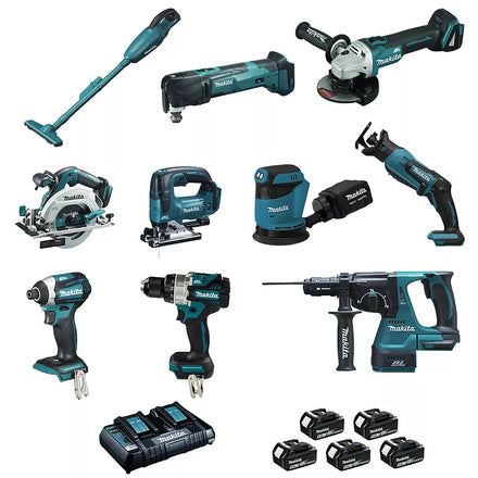 Pack 10 outils MAKITA 18V 5Ah